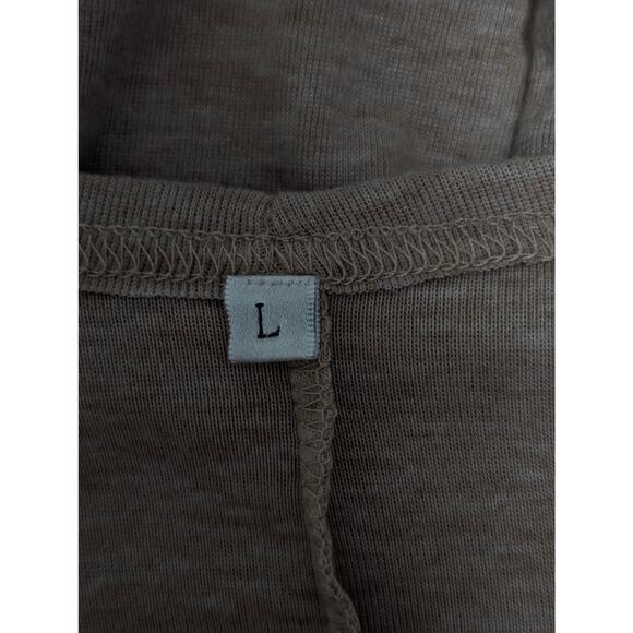 Oversized Tan Batwing Long Sleeved Shirt Top Blouse Size Large - Picture 4 of 5